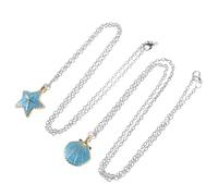 Garneck Collier Pendentif Coquillage et Étoile de Mer en Métal, Petit Collier de Bijoux pour Femmes et Couples, Style Bohème Vintage, Bijoux de Plage Océanique, Accessoire Été Bord de