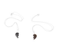 Garneck Collier Pendentif Cœur Changeant de Couleur et Ailes Assorties en Alliage, Bijou Sensoriel pour Couples, Présent Romantique, Usage Quotidien, Taille Unique