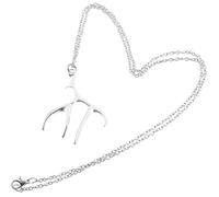 Garneck Collier Pendentif en Bois de Cerf pour Femme - Bijoux de Noël Créatif de Bois de Renne Présent Fête Noël Accessoire Mode pour Événements Hivernaux