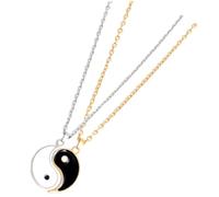 Garneck Collier Pendentif Yin Yang Acier Inoxydable, Collier De Couple Mixte, Bijou Léger Et Résistant, Pour Couples Amoureux, Usage Quotidien, Taille Ajustée Et Design Tai Chi