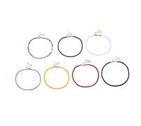 Garneck Collier Ras Cou Femme Coloré Perles de Riz Simple et Élégant Chaîne Clavicule Unie pour Plage Fête et Usage