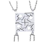 Garneck Collier Ras du Cou en Acier Inoxydable Lot de 4 Colliers d'Amitié pour Femme Bijoux Bff Présent pour Anniversaires et Occasions Spéciales