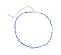 Garneck Collier Ras-du-cou Perles Tissées Colorées Pour Femmes Et Filles Design Créatif Forme De Fleur Accessoire Léger Pour Occasions Spéciales