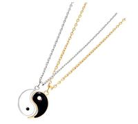 Garneck Collier Yin Yang Acier Inoxydable Couple Unisexe Design Tai Chi Pendentif Assorti Romantique Présent Pour Amoureux
