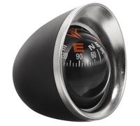 Garneck Compas Marin à Montage Adhésif pour Tableau de Bord de Voiture et Camion, Boussole Sphérique en Abs et Acrylique, Accessoire Décoratif Noir pour Navigation Hors Route