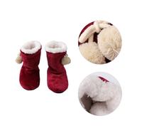 Garneck Coton Épaisses Automne Hiver Chaussures Intérieures Antidérapantes et Chauffantes pour Garçon Fille Parent-garçon Fille Semelle Souple Polaire