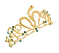 Garneck Couronne Royale en Alliage Or Strass pour Mariée, Accessoire Léger et Résistant à L'usure, Style Rétro Vintage pour Événements à Thème et Halloween