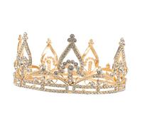 Garneck Couronnes De Mariée Serre-tête Couronne Cristal Diadème Rond Élégant Accessoire Coiffure Princesse