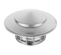 Garneck Couvercle de Cheminée en Métal Argenté pour Ventilation de Toit Camping-car, Accessoire Solide pour Chapeaux de Cheminée, Adapté aux Échappements Extérieurs