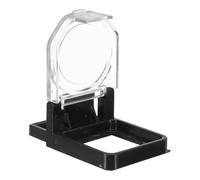 Garneck Couvercle de Protection Transparent pour Bouton-poussoir avec Cadre de Sécurité et Adhésif Protection Anti-poussière pour Interrupteur Urgence et Facile à Installer