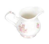 Garneck Crémier en Céramique Blanc Poignée, Pot à Lait de 180ml Design Créatif, Maison Restaurants