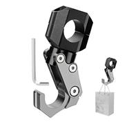 Garneck Crochet de Guidon Pliable en Alliage d'Aluminium Couleur Titane Compatible avec Modèle Uhr150 Crochet à Suspendre Moto et Scooter Accessoire Gain de Place pour Casque et