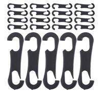 Garneck Crochets de Siège Auto Double Extrémité 100 Pièces Abs pour Fixation de Housses de Voiture L'habitacle, Accessoires Anti-Glissement pour Pare-Soleil et Coussins