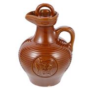 Garneck Cruche en Céramique Marron de 500ml Maison, Pichet à Vin Polyvalent Bords Lisses, Design Simple et Élégant Idéal de Vin
