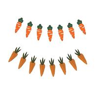 Garneck Décoration De Pâques Bannières De Carottes 2 Pièces Pendentif Mural en Tissu Décoration De Festival Pendentif en Corde Fête À Domicile