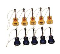 Garneck Décoration Guitare Miniature Acoustique en Abs, Lot de 10 Pièces, Mini Instrument De Musique Réaliste, à Suspendre De Noël, Déco Fête Et Loisirs Créatifs
