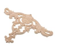 Garneck Décoration Murale en Bois Massif Sculpté Incrustations De Bois Appliques Beige