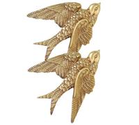 Garneck Décoration Murale Hirondelle en Résine 2 Pièces, Légère et Résistante, Art Mural Créatif pour Intérieur et Extérieur, à Suspendre Murale Délicate pour Salon et Chambre