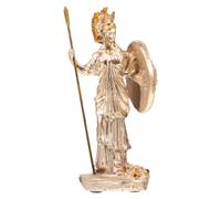 Garneck Déesse Textile Statue Athena Figurine mythologique Statue décorative Mini-Interrupteur Ventilateurs de Camping-Car Grecque Antique Sculptures décor à la Maison résine Golden