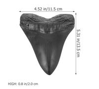 Garneck Dent de Requin Mégalodon en Résine Réaliste Modèle de Décoration Paléontologique Ornement Artisanal pour Maison et Collection Réplique Fidèle pour Usage Pédagogique et Décor