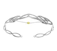 Garneck Diadème Couronne Fée Argentée, Serrage-tête Vintage pour Mariée, Bandeau de Mariage Élégant, Accessoire Cheveux Femme, Fête et Cérémonie, Tiare Mariée