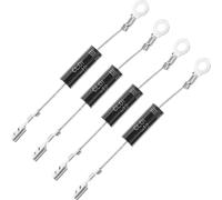 Garneck Diodes unidirectionnelles pour four à micro-ondes, diode haute tension, 4 pièces, avec borne, métal, noir, remplacement pour micro-ondes domestique