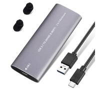 Garneck Disque Dur SSD Externe M2 Ngff Nvme Portable Ultra-léger pour PC et Ordinateur Portable, Alliage D’Aluminium, Transfert Haute Vitesse USB 3.1 Type C, Usage Bureau et Multimédia,