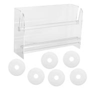 Garneck Distributeur Autocollants Réglable Acrylique Transparent Support Rouleau Étiquettes Compartiments Organisateur Bureau pour Notes et Stickers Poubelle