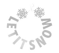 Garneck Drapeau à Tirer Flocon De Neige Bannière De Flocon De Neige D'hiver Suspendue Qu'il Neige Signe Laissez Tomber La Neige Bannière De Porte Drapeau Flocon De Neige Papier