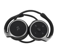 Garneck Écouteurs sans Fil Noirs Compactes pour Sport Microphone Intégré, Légers et Adaptés la Course, Casque sans Fil à Contour D’Oreille pour Téléphone et Tablette, Autonomie Longue