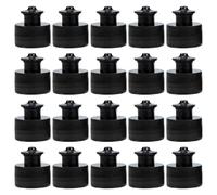 Garneck Emil Lot de 20 bouchons push-pull | Couvercle de rechange pour bouteilles d'eau | Bouchon sport noir | Parfait pour les bouteilles d'eau et les bouteilles d'eau Emil