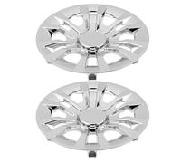 Garneck Enjoliveurs de Roue pour Voiturette de Golf 8 Pouces Cache-Moyeu Extérieur Chromé Ensemble 2 Pièces Protection de Jante Résistante aux Intempéries Compatible Véhicules