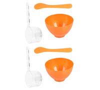 Garneck Ensemble 6 Pièces Bol Mélangeur pour Masque Facial en Polypropylène Doré, Kit D’accessoires DIY Comprenant Spatule et Bâton, Compact et Léger pour Soins de Beauté Maison et Voyage