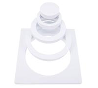 Garneck Ensemble D'accessoires de Photographie Produits Cubes Géométriques en Mousse Eva Rigide Blanche, Léger, pour Outils de Maquillage, Bijoux et Natures Mortes, Fond Photo Polyvalent