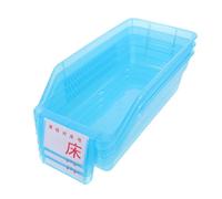 Garneck Ensemble de 3 Bacs de Rangement en Plastique Bleu 30X135 CM pour Remède Plateau Organiseur Compartiments pour Pilules Boîte Pharmacie Empilable Organiseur Tablette pour Usage
