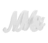 Garneck Ensemble Panneau en Bois « et Madame » Blanc pour Décoration de Table Mariage et Saint-Valentin Lettres Artisanales Légères Accessoires Centre de Table Romantique Anniversaire