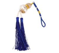 Garneck Ensemble Pendentif Facile à Installer, Accessoire Polyvalent pour Rétroviseur en Verre Forme Gourde avec Double Pampilles, Décoration Élégante pour Intérieur de Voiture