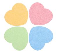 Garneck Éponges à Laver le Visage en Coton de Pâte de Bois 20pcs Forme Cœur, Toucher Doux et Polyvalent, Légères et Portables pour Usage Extérieur