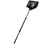 Garneck Épuisette Télescopique pour Poissons, Filet Fin ABS Noir pour | Capture les Plus Petits Poissons, Poignée Plastique Extensible, Rangement Facile, Usage Bassin et Eau Salée