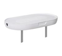 Garneck Étagère Murale sans Perçage Couvercle Anti-Poussière Blanche Support de Rangement Multifonction pour Prises Électriques Organisateur de Câbles pour Maison pour Routeur et