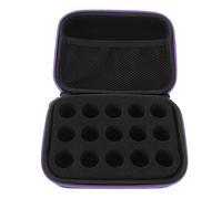 Garneck Étui de Rangement Portable pour Insuline 15 Emplacements 10 Ml, Boîte Antichoc Noir et Violet, Organiseur de Voyage pour Matériel Diabétique, Support Réfrigérateur Sûr et Compact