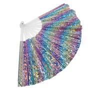 Garneck Éventail Pliant Électronique Syllable Éventail Décoratif À Main De Poche Pliant De Performance De Kung-Fu Chinois Rave