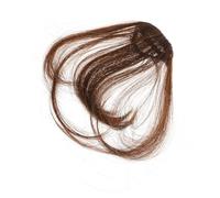 Garneck Extensions de Cheveux Frange à Clipser Résistante la Chaleur et Coupable Marron à Clips en Fibre Haute Température Style Naturel Quotidien