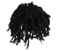 Garneck Extensions de Cheveux Tressées Bou s Synthétiques pour Hommes, Postiche à Dreadlocks Courte Noire, Style Afro Reggae, Coiffure Streetwear, Usage Quotidien et Fêtes, Look