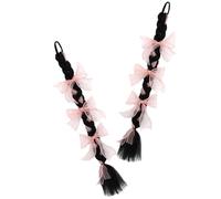 Garneck Extensions de Queue de Cheval Longues pour Femmes en Fibre Haute Température, 2 Pièces, Style Tressé Bou justables, pour Cosplay et Fêtes Costumées