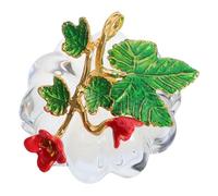 Garneck Figurine Citrouille Verre Cristal Miniature Décoration Automne Intérieure Élégante pour Table de Thanksgiving et Ambiance Saisonnière