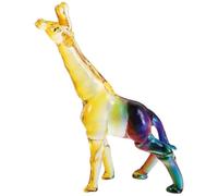 Garneck Figurine Décorative Girafe en Cristal, 5,5 Pouces, Lignes Élégantes | Reflets Brillants, Sculpture Taillée Effet Arc-en-ciel, Pièce de Centre pour Maison ou Bureau, 166g