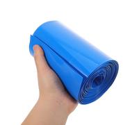 Garneck Gaine Thermorétractable Pvc Plate Bleu 15 Cm de Large, 12 Mil D'épaisseur, Rouleau de 15 Mètres, Isolante et Résistante Haute Température pour Protection de Câbles et Batteries