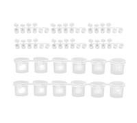 Garneck Godet de Peinture Vides 10ml en Plastique avec Couvercles, 8 Pièces, Structure à Six Compartiments, pour Enfants, DIY et Classes d'Arts