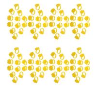 Garneck Godets Hexagonaux pour Colle à Faux Cils 250pcs en Plastique Jaune, Design Nid D'abeille 7 Compartiments, Facile à Nettoyer et Portable pour Extensions de Cils Professionnelles